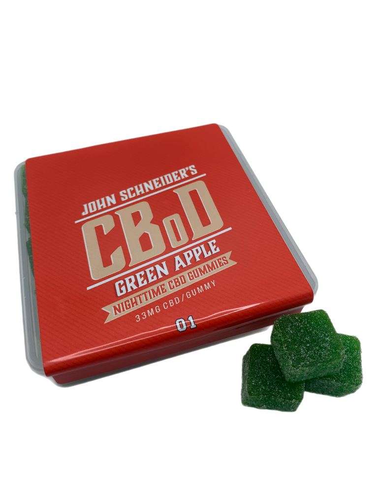 John Schneider's CBoD NIGHTTIME Gummies (Green Apple)
