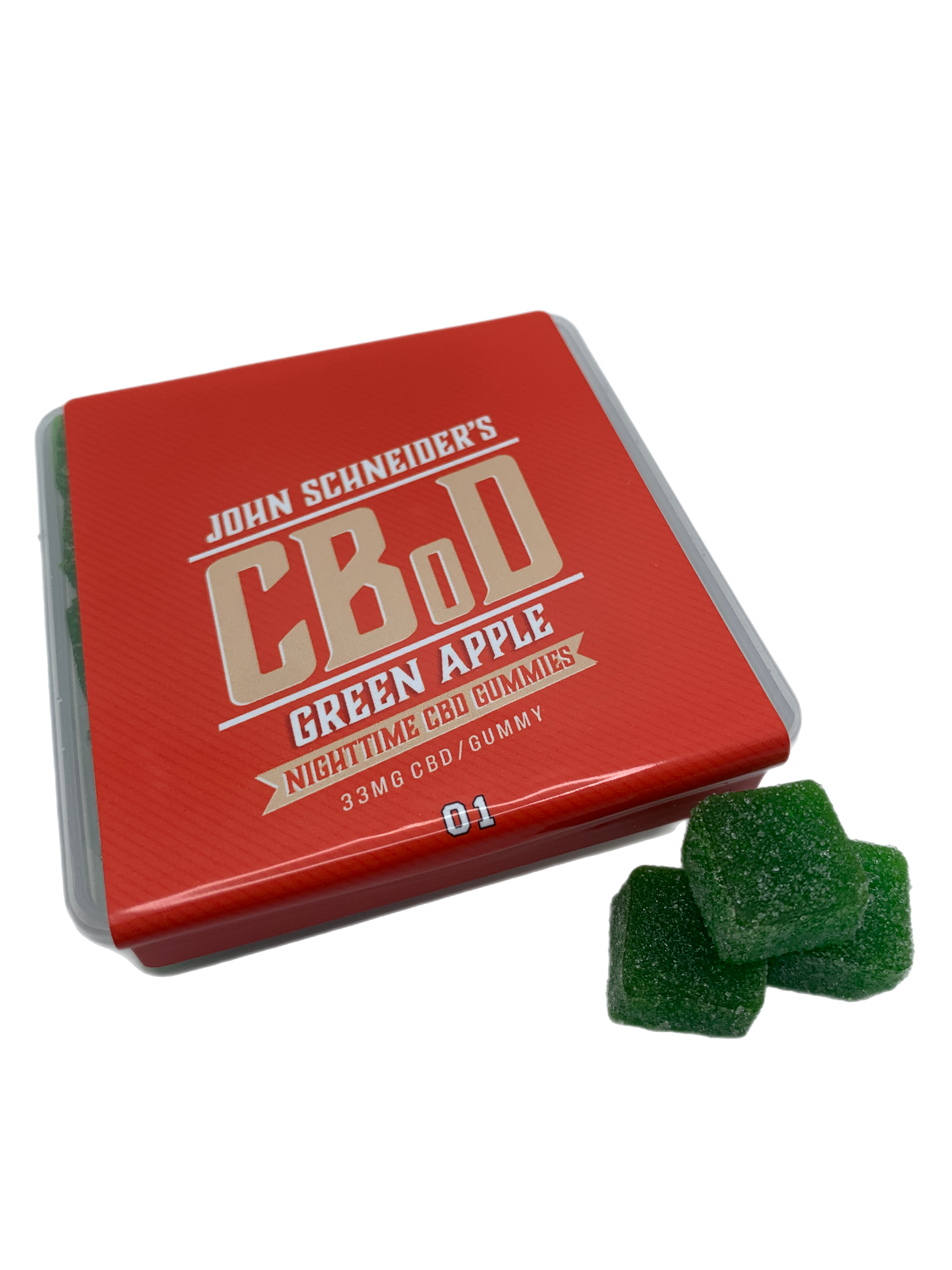 John Schneider's CBoD NIGHTTIME Gummies (Green Apple) | John